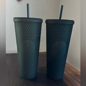 Starbucks studded Forest Green matte 24oz Tumbler
